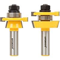 Yonico 12249 Rail and Stile Router Bit Set con 1-2-inch vástago- 2 piezas